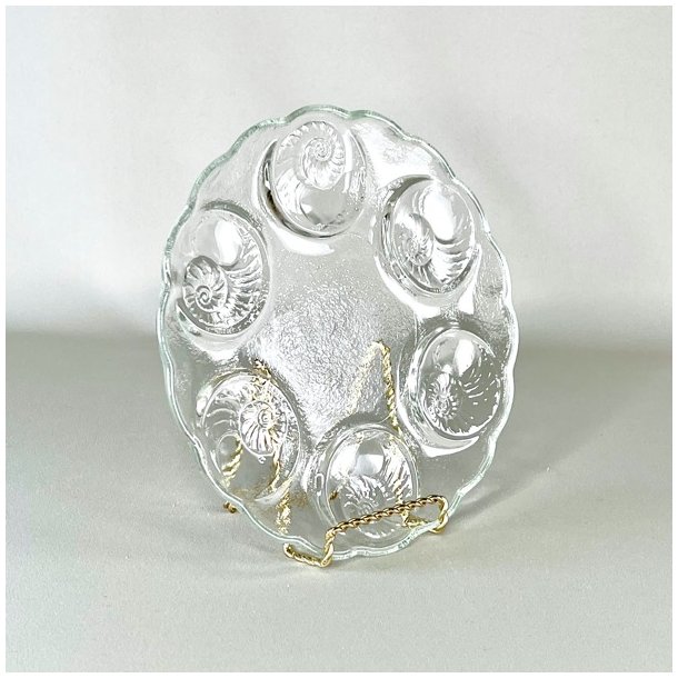 Skaldyrstallerken - vintage glas