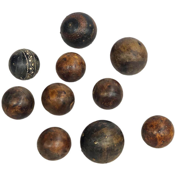 Trkugler til deko - brun