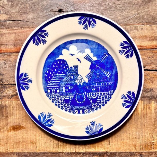 Tallerkener med blt motiv (6 stk)
