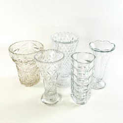 Vintage glasvaser - hospitalsvaser, str. M-L