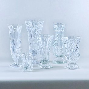Glasvaser - retro og vintage, assorterede 