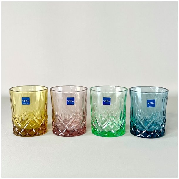 Sorrento Whiskyglas (4 stk) - Lyngby Glas, farvet