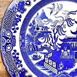 Tallerken - engelsk porceln Burleighware 'Willow' 