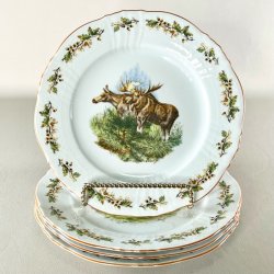 Woodland Manor - middagstallerkener (4 stk samlet) 