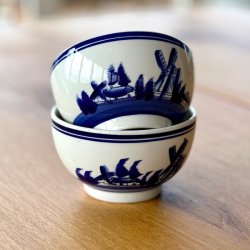 Morgenmadssk�le m/ hollandsk motiv (s�t a' 2 stk) 