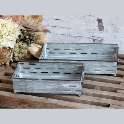 Gl. franske zinkbakker (st a' 2 stk) 