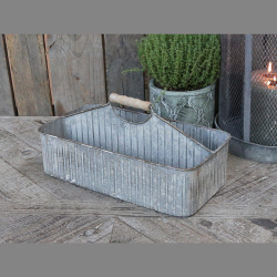 Zink kasse med trhndtag