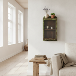 Lille skab - lysegr�nt m/patina