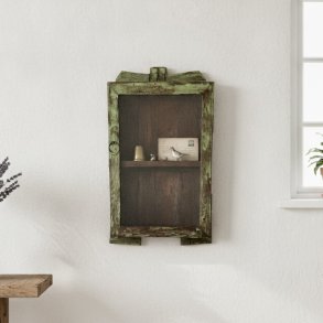 Lille skab - lysegr�nt m/patina
