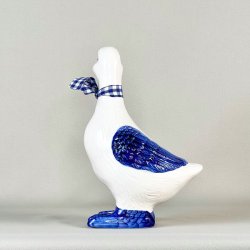 Andefigur i porceln med blt bnd