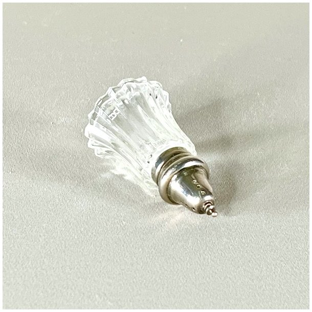 Salt &amp; peber st - vintage glas m/riller og hj top