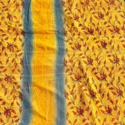 Sari Kantha vintage tppe - gyldne farver (140x200)